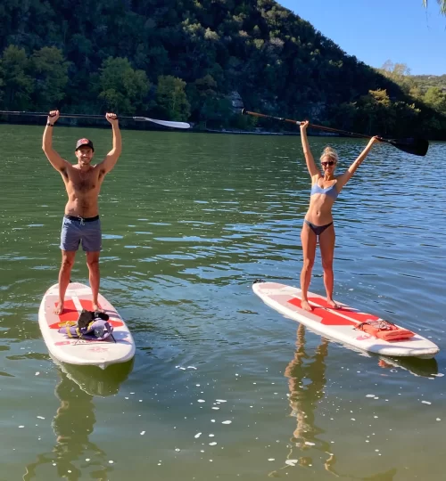 Beginner SUP lessons with Austin paddleboard rentals