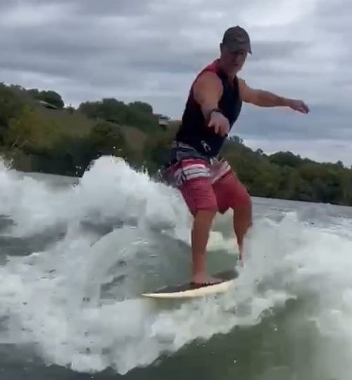 Wakesurfing at Peace Paddling